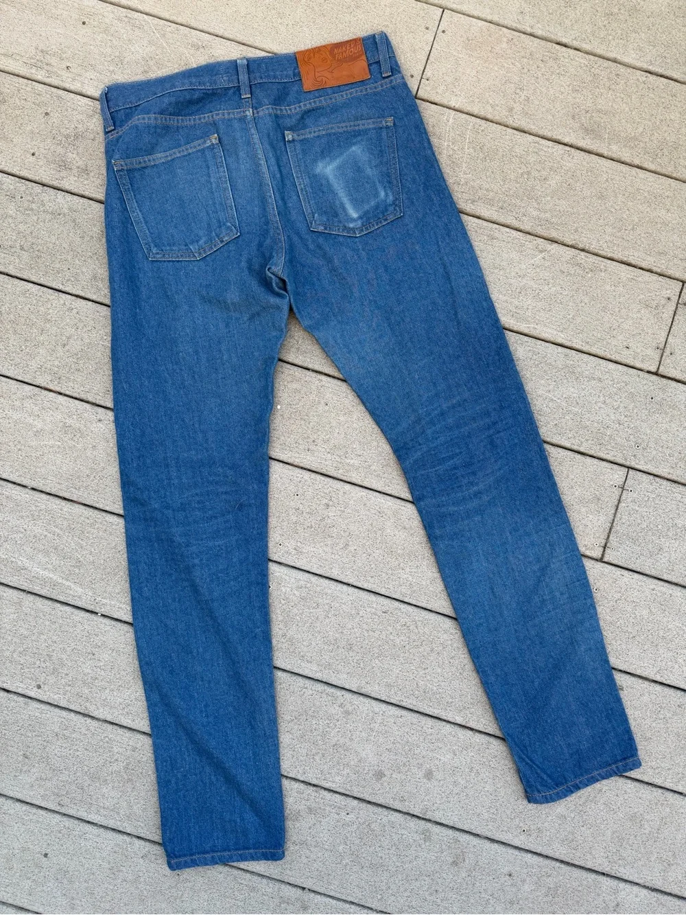 Naked & Famous Clear Blue Selvedge Super Guy Jeans Size 33